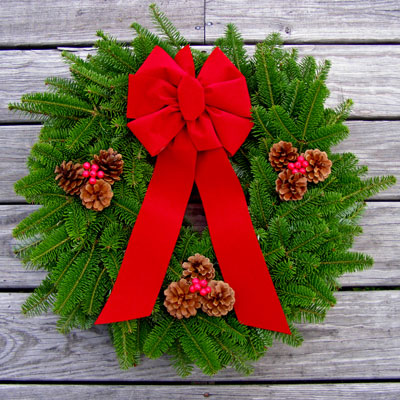 Balsam Christmas Wreath: Maine Traditional Balsam Wreath