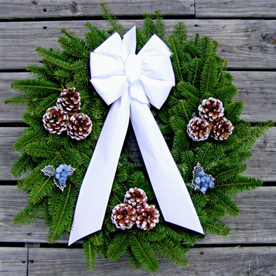 Balsam Christmas Wreath: Wild Blueberry Balsam Wreath